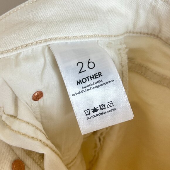 MOTHER The Tomcat High Waisted Jeans in Wash Cream Puffs Size US 26 - Picture 10 of 13